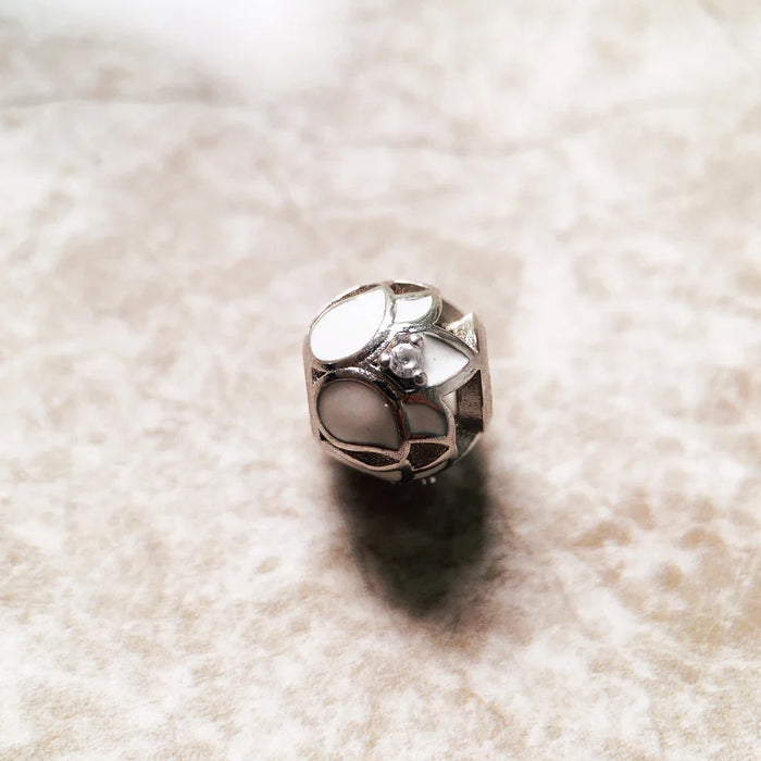 925 Sterling Silver Lotus Blossom Beads Charm For Europe Jewelry Gift For Women & Men