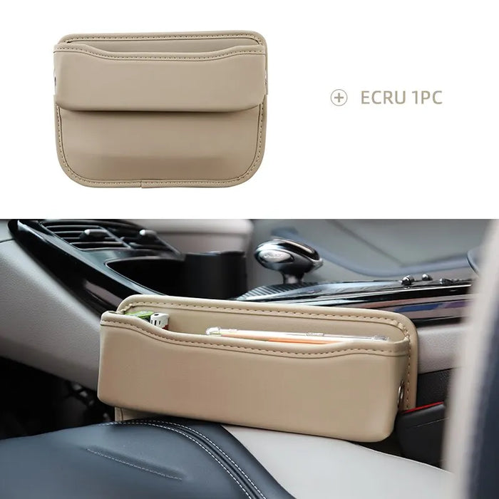Car Seat Gap Organizer Pu Leather Console Side Pocket Storage Box