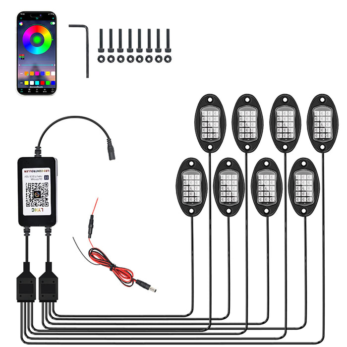 12V Rgb Led Car Chassis Underglow Lights For Suv Atv Jeep Off Road Truck