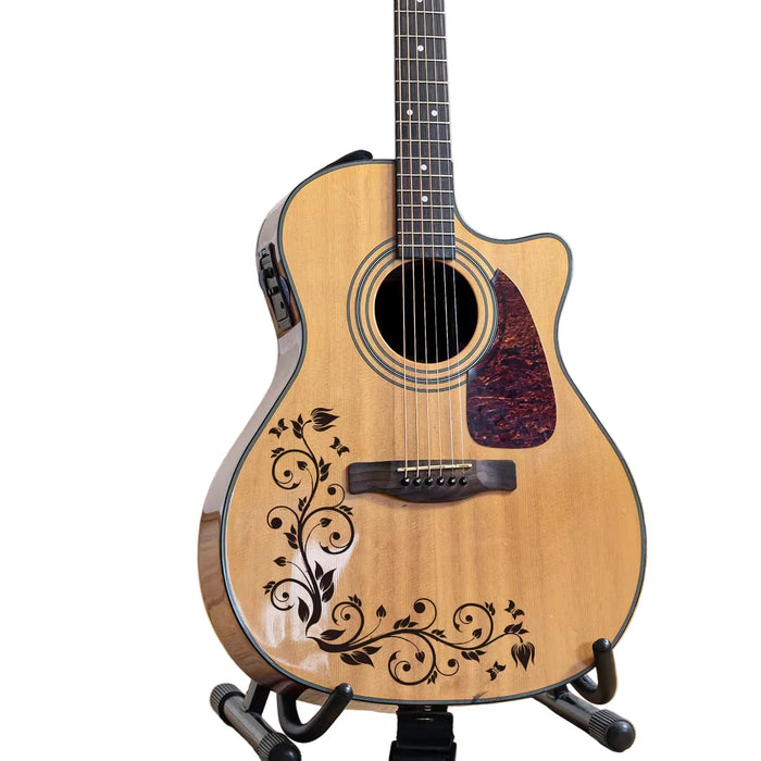 1Pc Removable Pvc Flower Vine Stickers For Instruments & Home