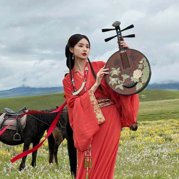 Traditional Chinese Pipa Solid Wood Beginner Friendly