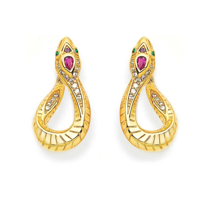 925 Sterling Silver Boho Snake Hinged Hoops Fine Jewelry For Women