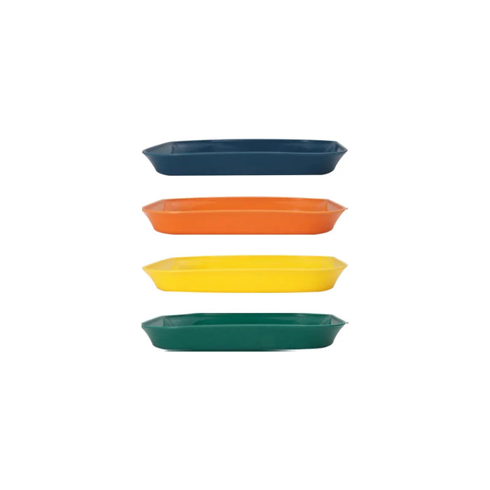 4 / 8 / 12 Piece Reusable Plastic Snack Plates Perfect For Home Camping Weddings And Parties