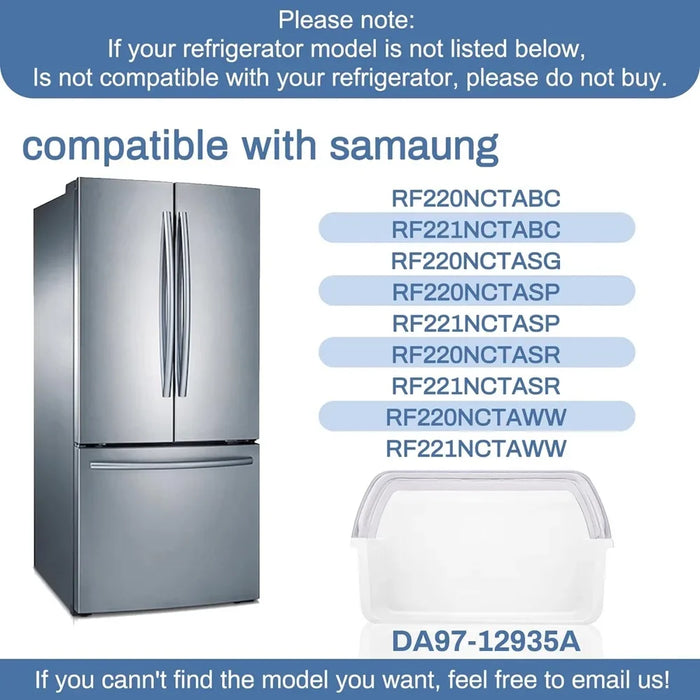 Da97-12935A Door Bin Rf220Nctasr Door Shelf Compatible With Samsung Both Left And Right Rf220Nctasg Rf220Nctaww Rf220Nctasp