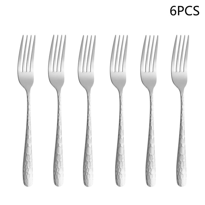 4 / 6 / 16 / 24 Piece Stainless Steel Tableware With Steak Knife Dinner Fork Soup Spoon And Tea Spoon