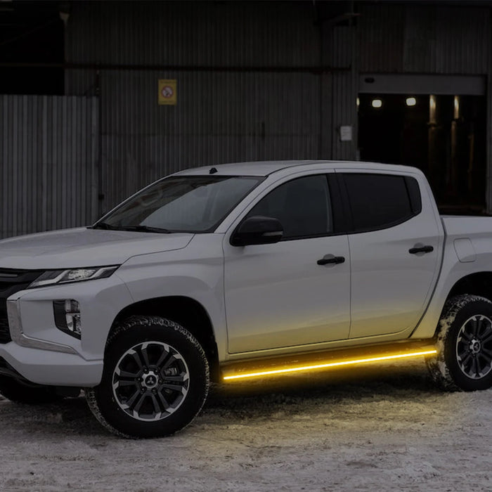 1.2 / 1.5 / 1.8M Led Drl Side Step Strip Bar Truck Running Board Lights Amber Signal Kit