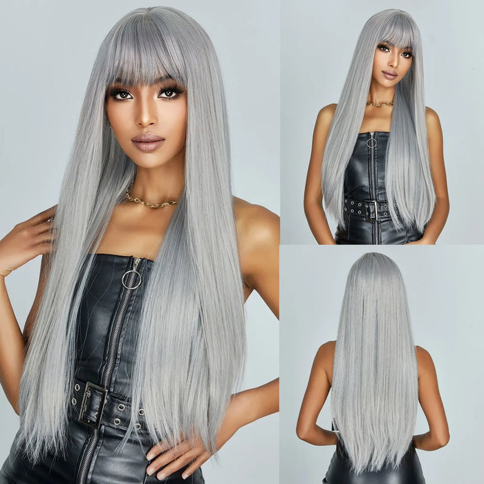 Long Straight  Synthetic Wig for Women Heat Resistant