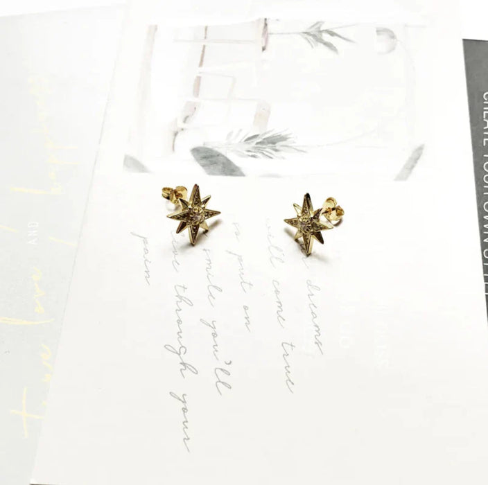 925 Sterling Silver Handcrafted Magic Star Earrings