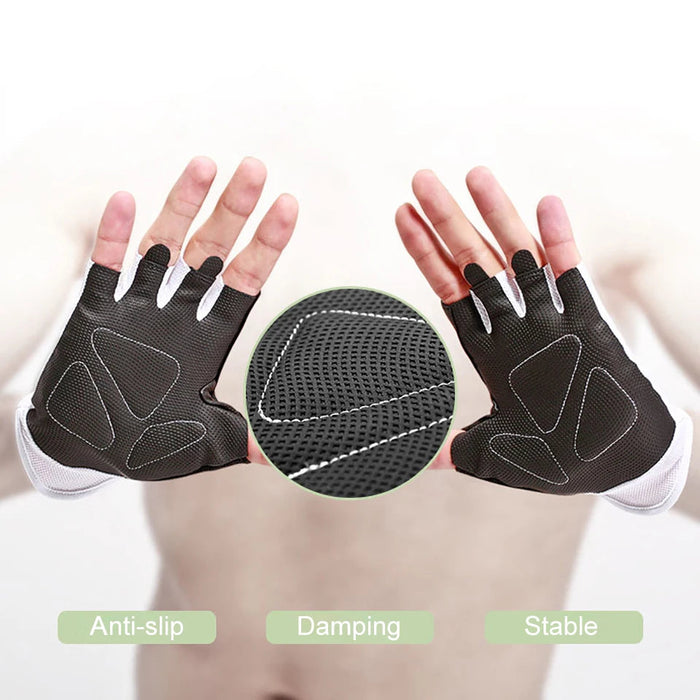 Breathable Fingerless Workout Gloves For Powerlifting Men And Women Training