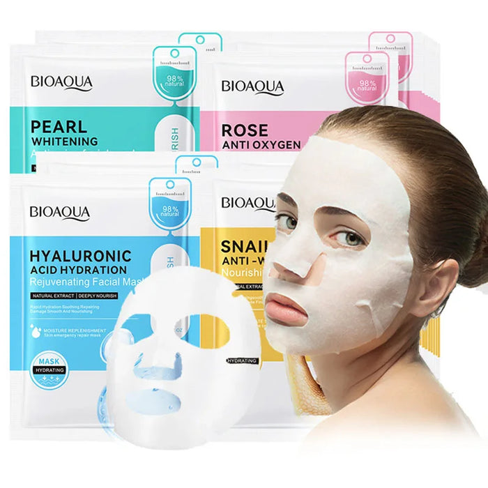 5 / 10 Piece Hydrating Hyaluronic Acid Face Masks