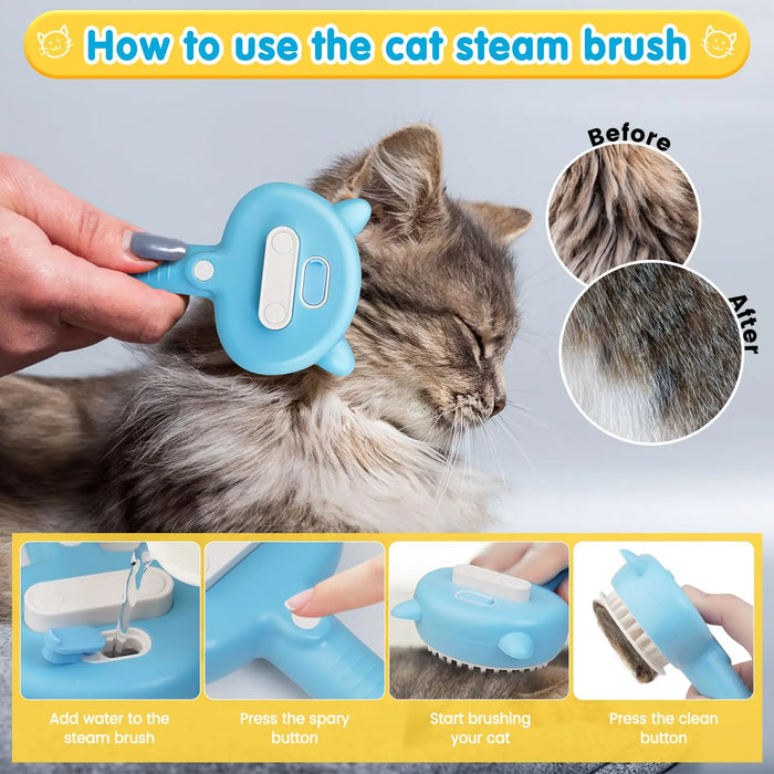 3 In 1 Cat Grooming Tool For Short Hair Cats