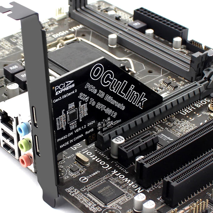 Pciex8 4.0 Oculink Pcie To Sff 8611 & 8612 Adapter Card Pci Express To Sff-8612 Expansion Card Adapter Convert Card For Windows