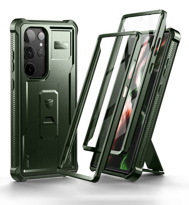 For Samsung Galaxy S23 Ultra Full Body Heavy Duty Military Grade Protection Case With Built-In Screen Protector And Kickstand