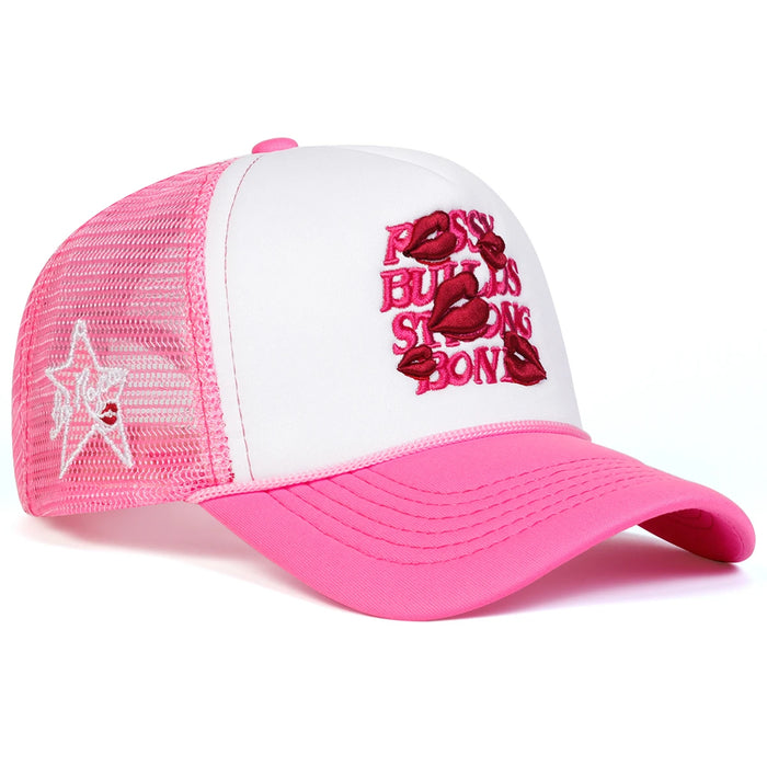 Embroidered Lips Baseball Cap Unisex Sun Hat