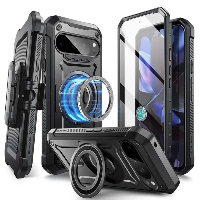 For Google Pixel 9 / 9 Pro Ub Pro Mag Full-Body Rugged Magnetic Phone Case With Built-In Screen Protector