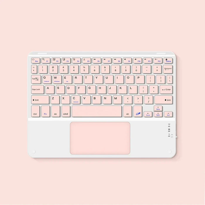 Universal Wireless Keyboard With Touchpad For Ipad Android Windows Silent & Compact