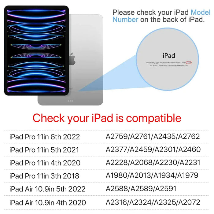Backlit Touchpad Keyboard For Ipad Pro 11 Air 4 5 10.9 Compatible With Ipad Wireless Bluetooth Case Included