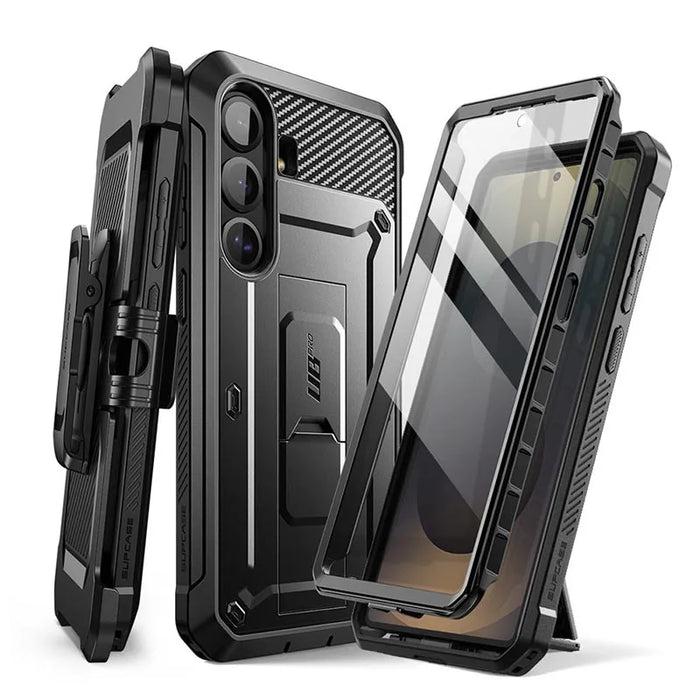 For Samsung Galaxy S25 Fe Ub Pro Heavy Duty Rugged Phone Case With Built-In Screen Protector & Belt-Clip & Stand