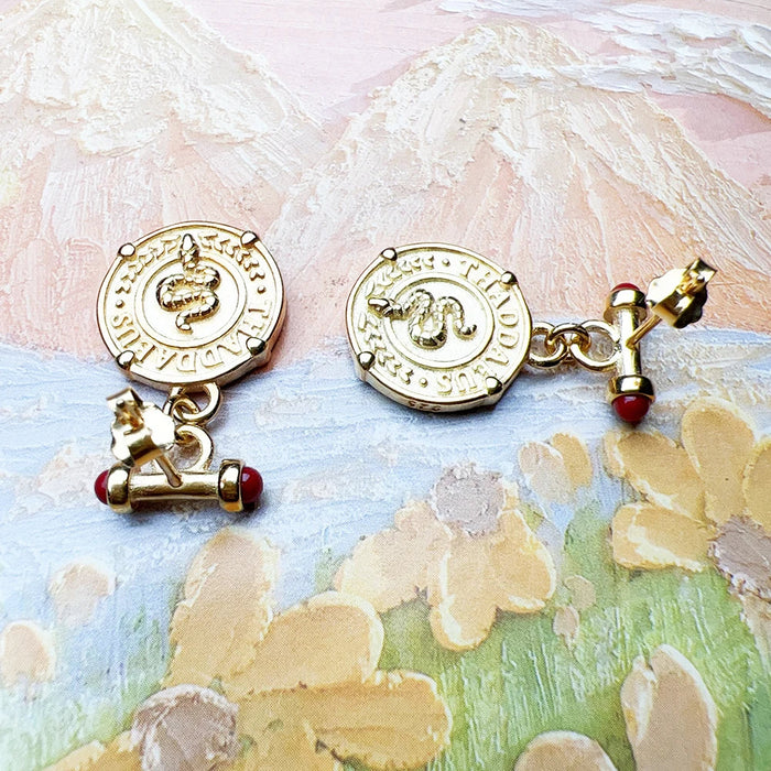 925 Sterling Silver Vintage Gold Plated Earrings Real Women Fine Jewelry Arrival