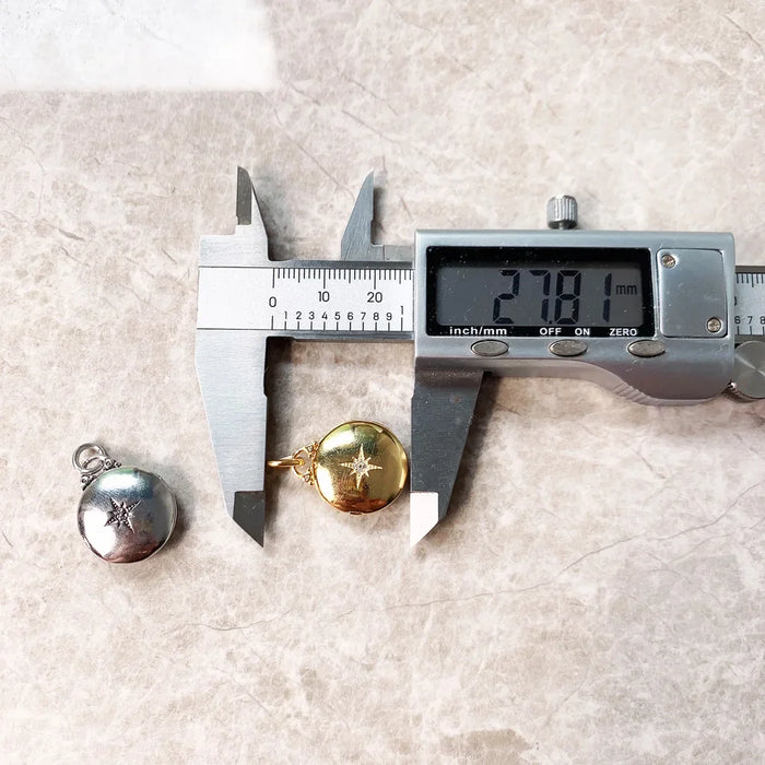 925 Sterling Silver Romantic Gift Star Locket Necklace Fine Jewelry For Women