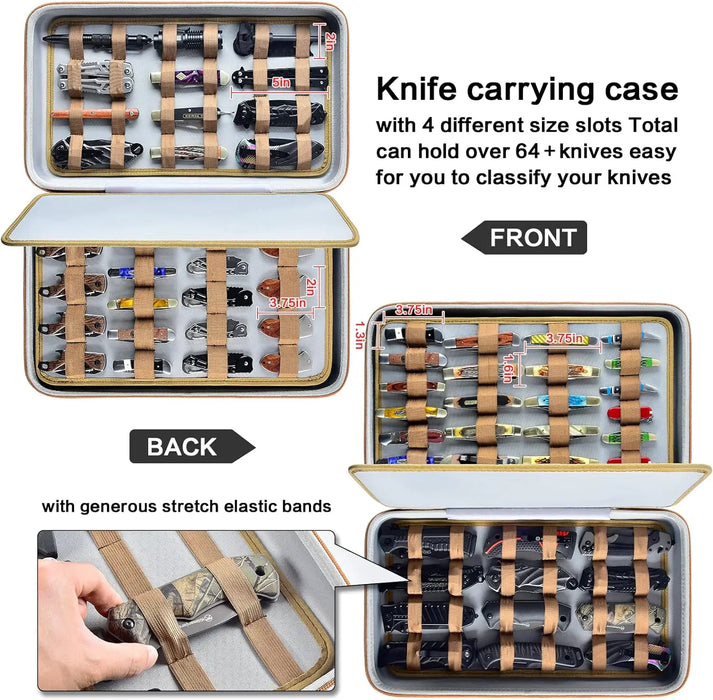 66 Pocket Knife Display Case Butterfly Knife Storage Box