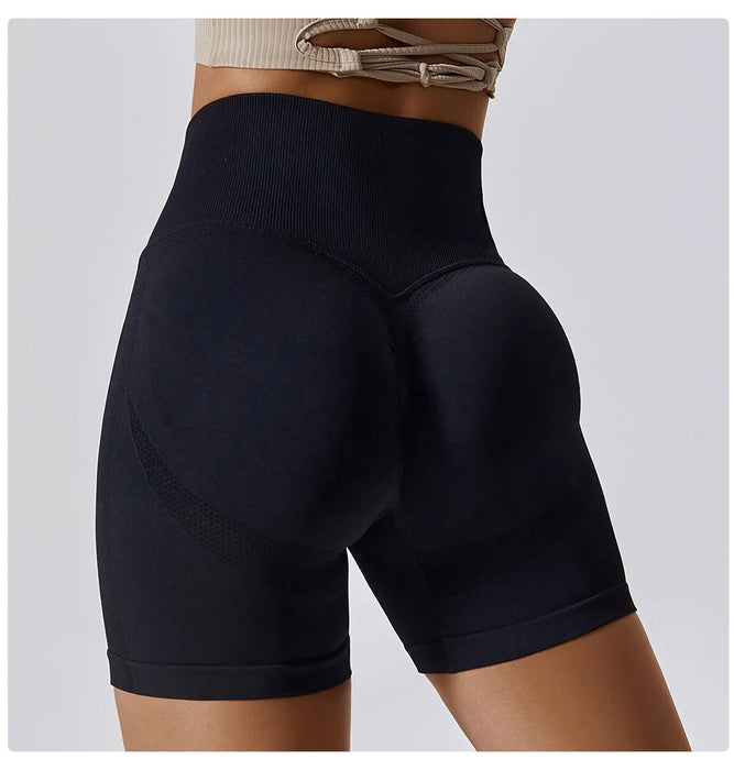 High Waist Seamless Gym Shorts