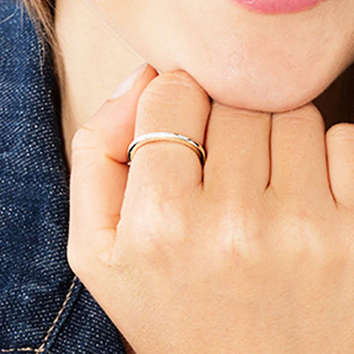 925 Sterling Silver Delicate Band Ring Europe Style Fine Jewelry For Women Romantic Gift