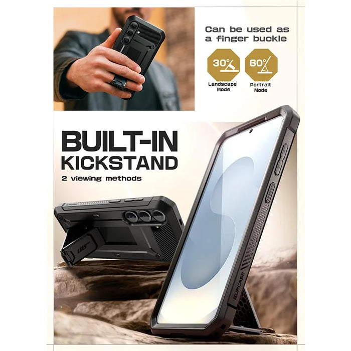 For Samsung Galaxy S25 Fe Ub Pro Heavy Duty Rugged Phone Case With Built-In Screen Protector & Belt-Clip & Stand
