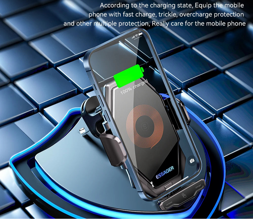 Dashboard Phone Holder 15W Wireless Qi Charger In Car Universal Air Vent Mount For Iphone Samsung Xiaomi Fast Charging