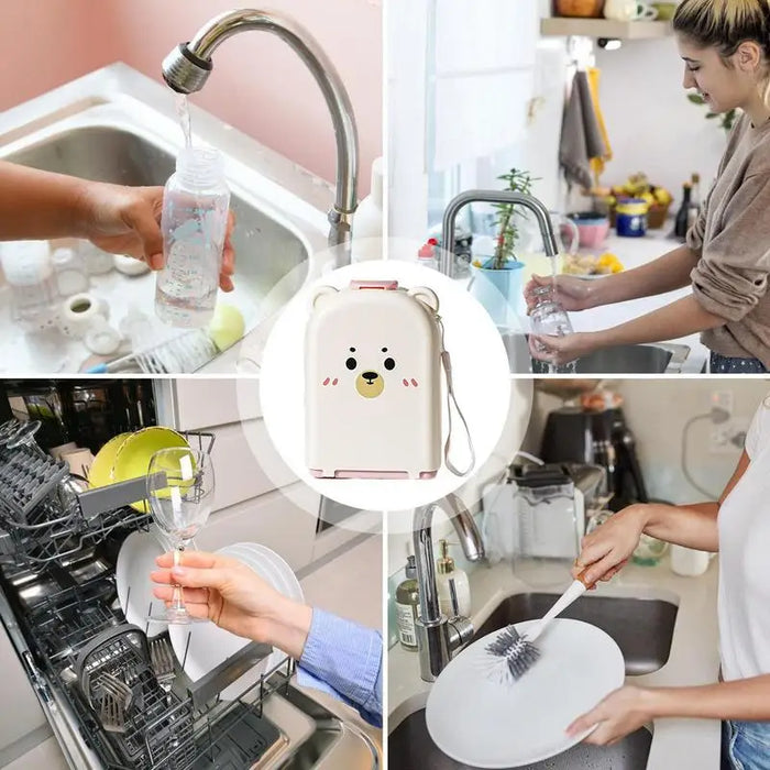 Multipurpose Bottle Brush Set For Travel