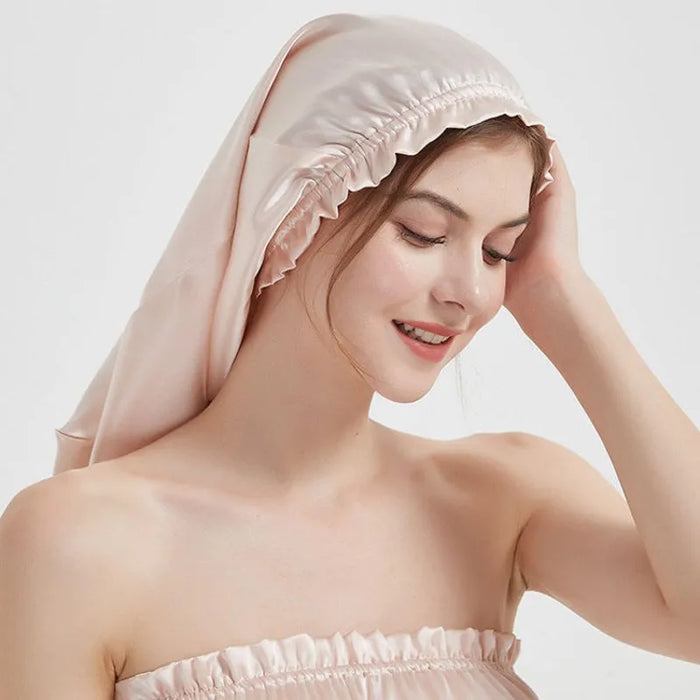 Silk Sleep Cap For Long Hair Soft Elastic Band