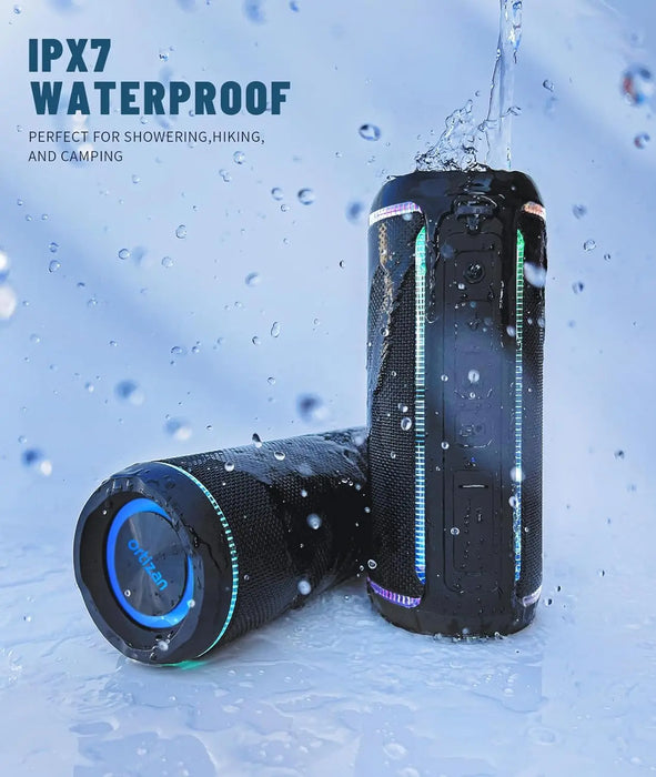 40W Portable Bluetooth Speaker With Ipx7 Waterproofing And Rgb Lights