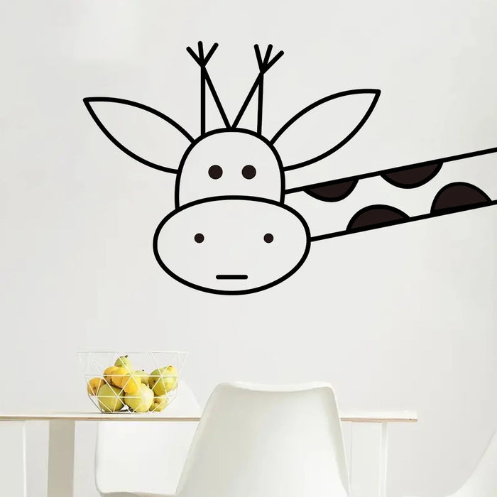 Adorable Giraffe Wall Sticker For Kids Room Decor