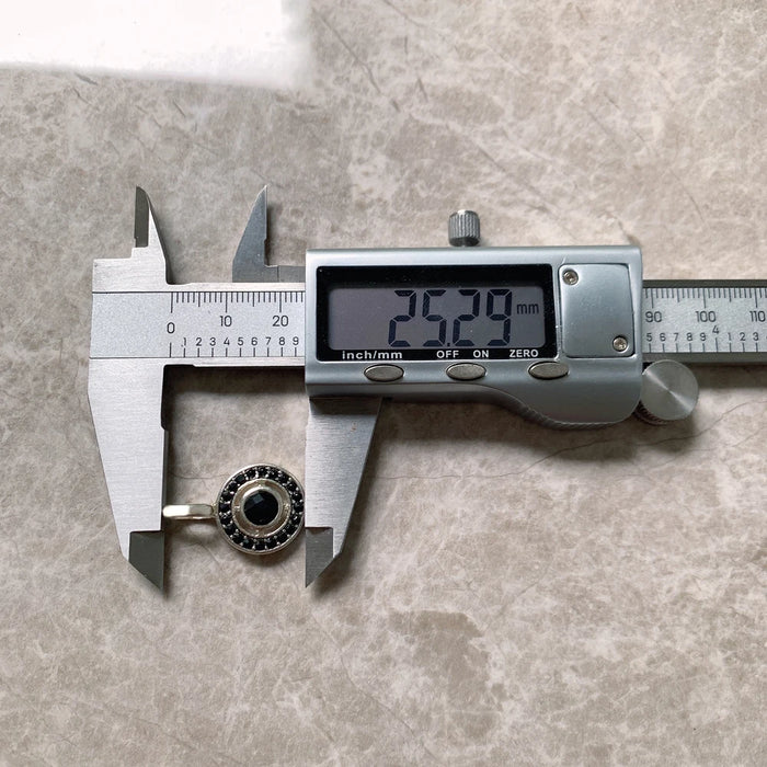 925 Sterling Silver Bohemia Fashion Jewelry Black Ornament Pendant Gift For Women