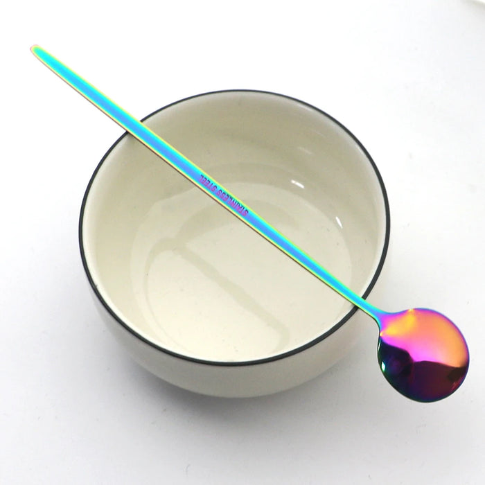 6 Piece Stainless Steel Dessert Spoon Set For Coffee Tea And More