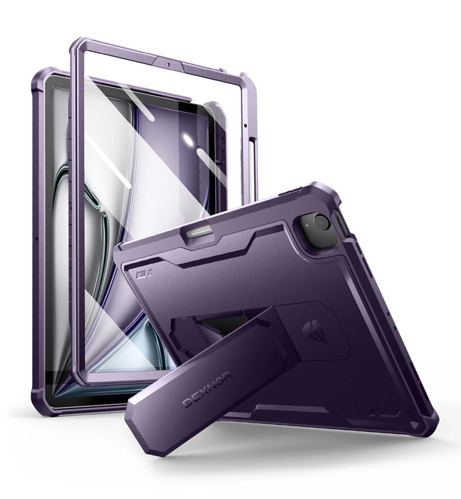 For Ipad Air 13 Inch 2024 Heavy Duty Shockproof Full Body Protective Case With Built-In Screen Protector Kickstand