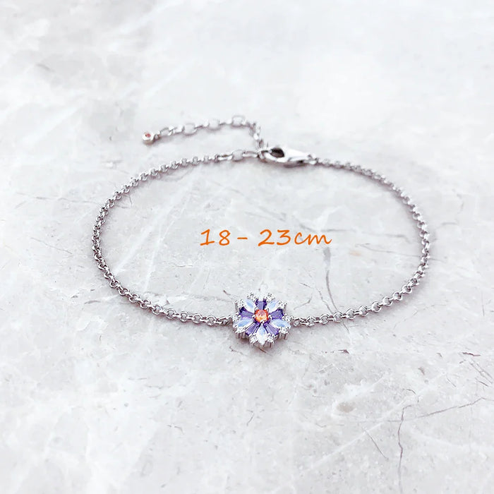 925 Sterling Silver Colourful Stone Bracelet Jewelry For Women