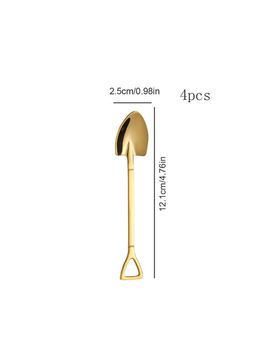 4 Piece Dessert Cutlery Set Spoon Fork Shovel Spork