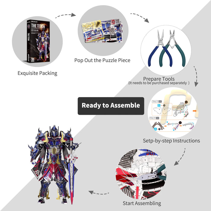 3D Metal Model Kit Titan Puzzle Set For Christmas