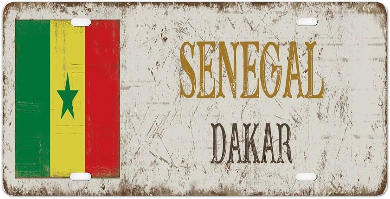 Senegal Car Front Tin Sign Novelty Decorative Metal Plate For Trucks