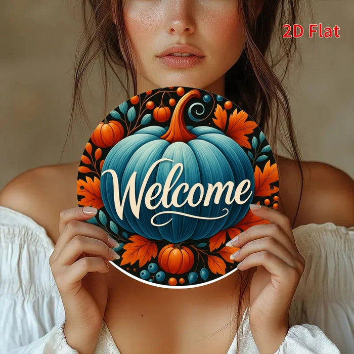 Autumn Welcome Sign 2D Flat Print For Bedroom Dining Or Living Room