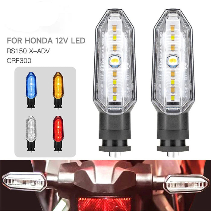 12V Motorcycle Led Turn Signal Lights Amber Flashing Indicators 2Pcs
