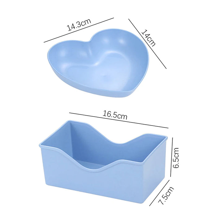 6 Piece Heart Shaped Plate Storage Box For Snacks And Dried Fruit