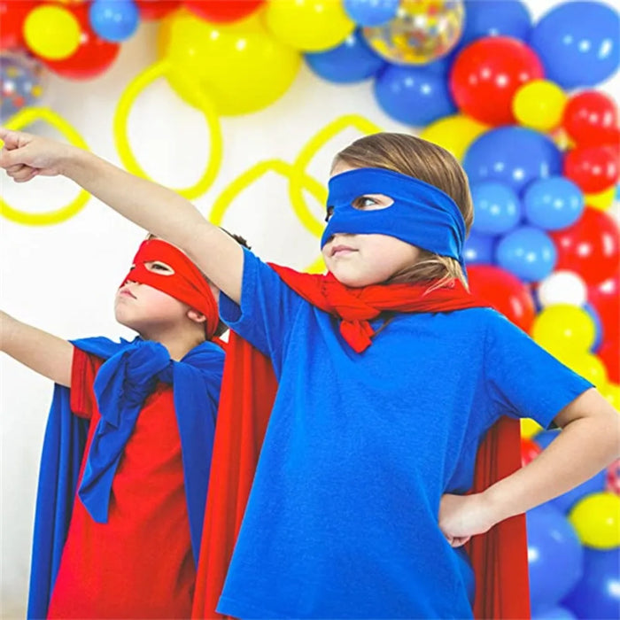 121Pcs Super Man Blue Red Yellow Balloon Wreath Arch Set 10” Boy'S Birthday Party Interior Decoration Supplies Party Needs