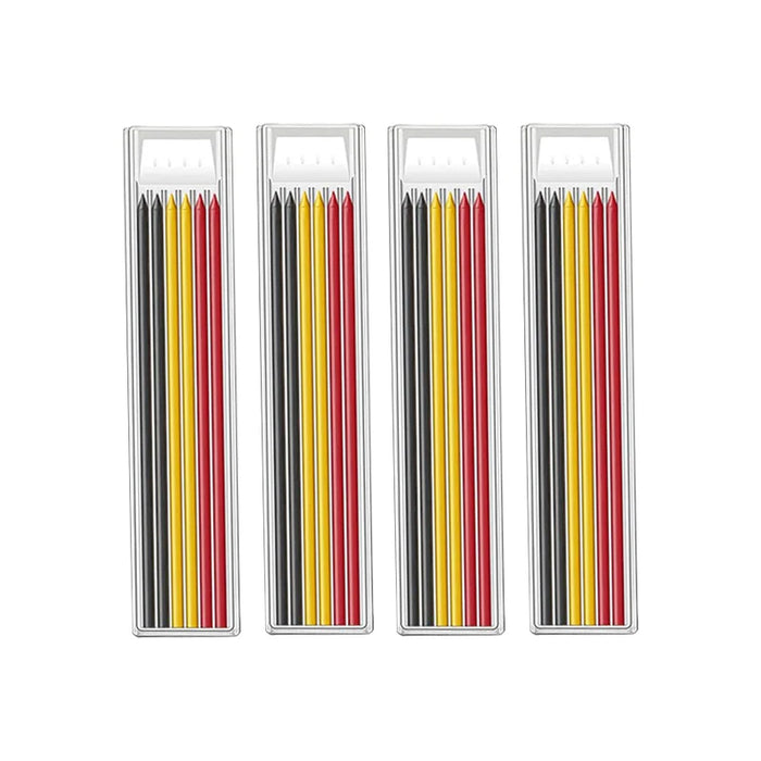 Precision Carpenter Pencil Set With Sharpener & Refills Ideal For Woodworking & Architecture