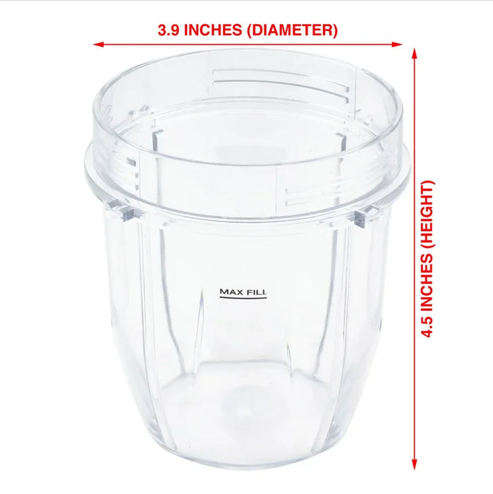 2 Pack 12 Oz Cup Replacement Parts Compatible With Nutri Ninja Auto-Iq Blenders 426Kku450 With Cover Lid