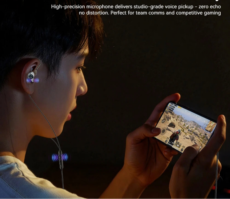 Usb Type C 3.5Mm Game Wired Earphones In Ear Hifi Headphones Bass Stereo Game Music Earplugs Noice Cancelling Headset