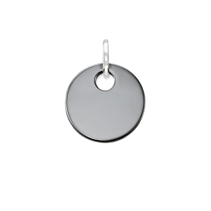 925 Sterling Silver Round Hematite Disc Pendant Fashion Jewelry Gift For Women