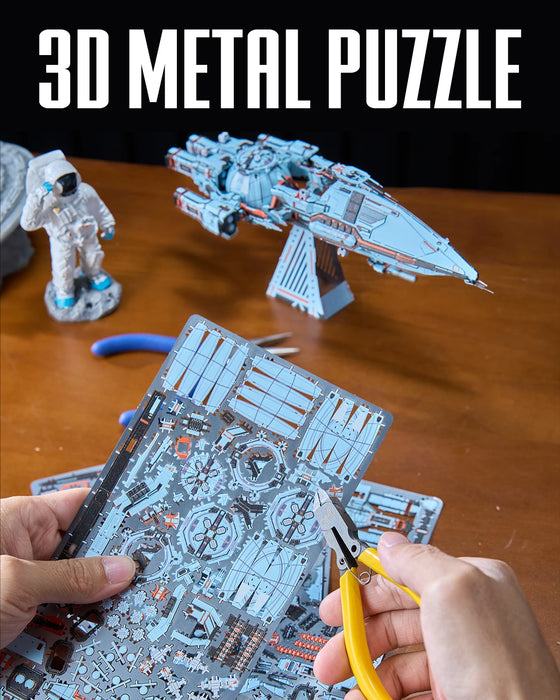 Blue Space 3D Metal Puzzle Kit Diy Craft Gift