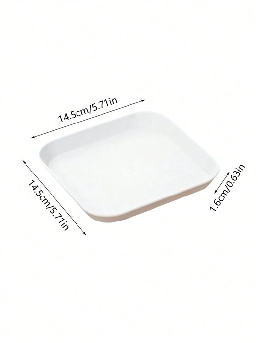 4 / 8 / 12 Piece Reusable White Plastic Square Plates Perfect For Camping Picnics And Restaurants
